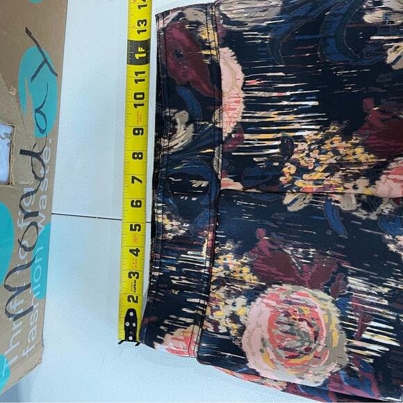 Abercrombie Abstract Floral Legging Pants Zipper Detail Womens Medium - Picture 5 of 7